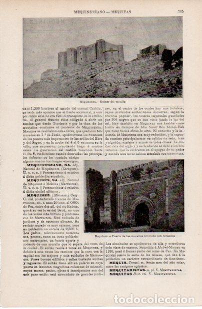 Otros art&iacute;culos de coleccionismo en papel: LAMINA ESPASA V52560: Ruinas del castillo de Mequinenza