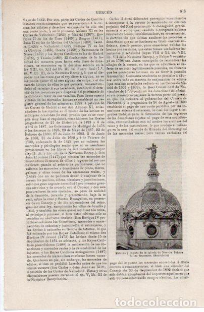 Otros art&iacute;culos de coleccionismo en papel: LAMINA ESPASA V52576: Iglesia de la Merced, Barcelona