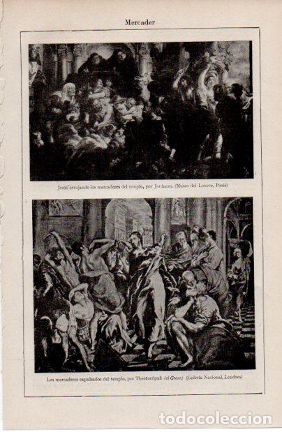 Otros art&iacute;culos de coleccionismo en papel: LAMINA ESPASA V52565: Los mercaderes expulsados del templo por el Greco