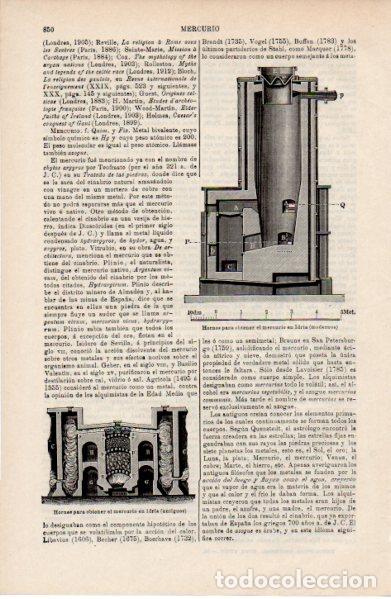 Paper Collecting Others: LAMINA ESPASA V52585: Bornos para obtener mercurio en Idria
