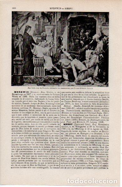 Paper Collecting Others: LAMINA ESPASA V52606: San Luis rey de Francia abriendo las mazmorras por Oliveiro Merson