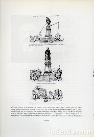 Paper Collecting Others: LAMINA V54120: Dibuix del monument a Verdaguer publicat per La Campana de Gracia - Antoni Rovira i V