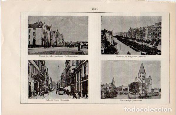 Otros art&iacute;culos de coleccionismo en papel: LAMINA ESPASA V52645: Vistas varias de Metz, Francia