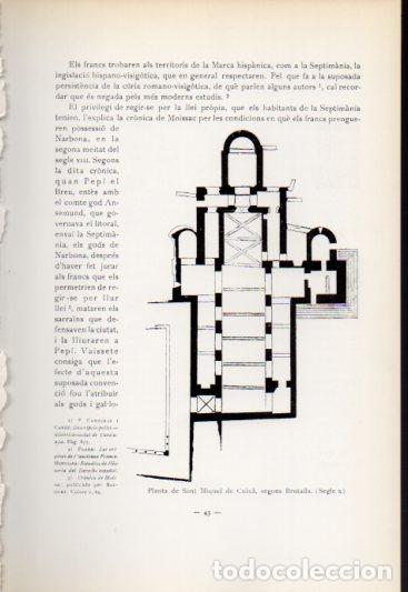 Otros art&iacute;culos de coleccionismo en papel: LAMINA V54160: Planta de Sant Miquel de Cuixa - Antoni Rovira i Virgili