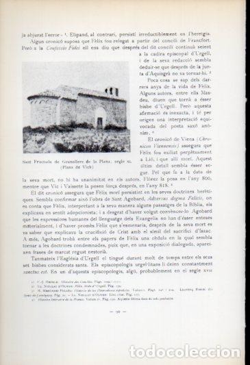 Otros art&iacute;culos de coleccionismo en papel: LAMINA V54180: Sant Fructuos de Granollers de la Plana - Antoni Rovira i Virgili