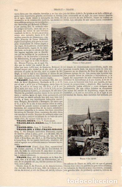 Otros art&iacute;culos de coleccionismo en papel: LAMINA ESPASA V52708: Iglesia y vista general de Thann