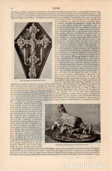 Otros art&iacute;culos de coleccionismo en papel: LAMINA ESPASA V52675: Cruz del tesoro de Monselice, Italia