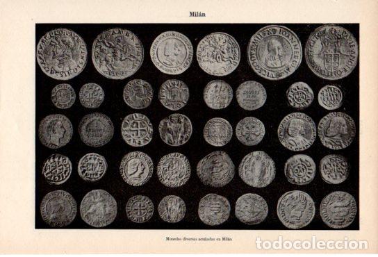 Paper Collecting Others: LAMINA ESPASA V54899: Monedas acu&ntilde;adas en Milan - Varios