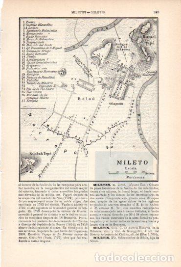 Paper Collecting Others: LAMINA ESPASA V54901: Plano de Mileto, Turquia - Varios