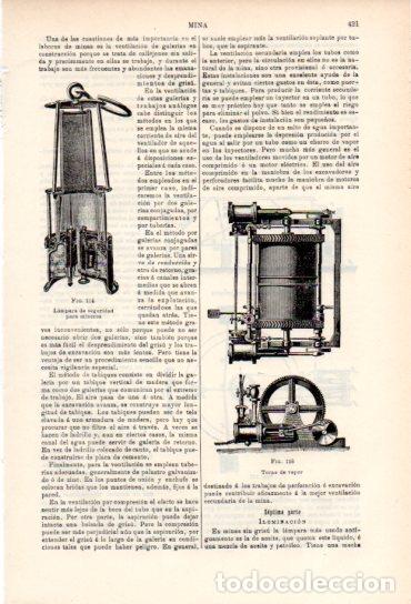 Paper Collecting Others: LAMINA ESPASA V54924: Mina, torno de vapor - Varios