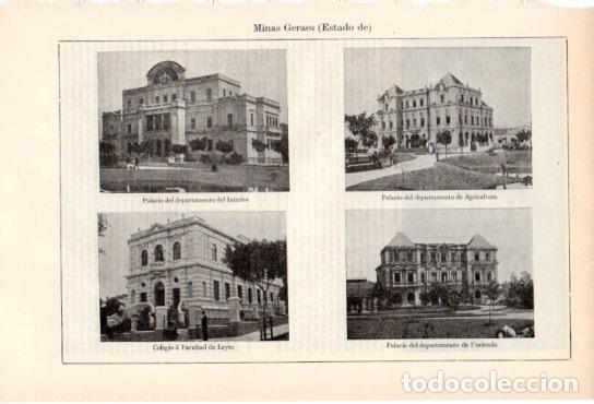 Paper Collecting Others: LAMINA ESPASA V54929: Edificios en Minas Geraes - Varios