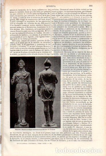 Paper Collecting Others: LAMINA ESPASA V54939: Estatua de Minerva, Museo de Poitiers - Varios