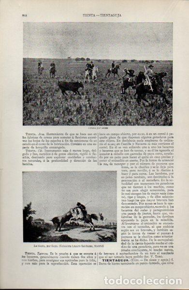 Sammelleidenschaft Andere Papierartikel: LAMINA ESPASA V52745: La tienta por Goya