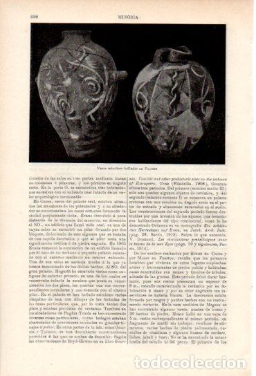 Sammelleidenschaft Andere Papierartikel: LAMINA ESPASA V54954: Vasos minoicos hallados en Faestos - Varios