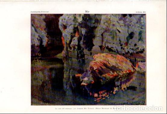Sammelleidenschaft Andere Papierartikel: LAMINA ESPASA V54961: La roca del estanque por Joaquin Mir Trinxet - Varios