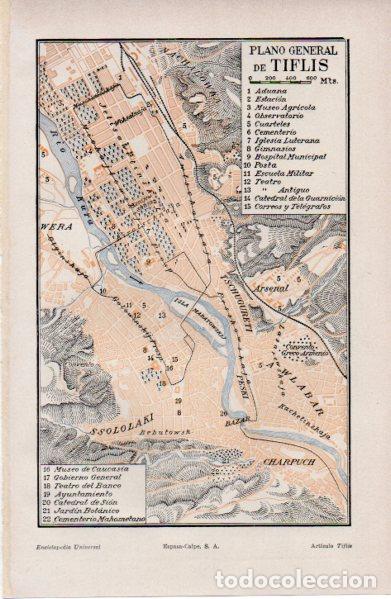 Collectionnisme Papier divers: LAMINA ESPASA V52771: Plano general de Tiflis
