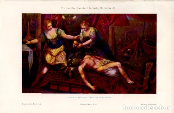 Otros art&iacute;culos de coleccionismo en papel: LAMINA ESPASA V52806: La muerte de Holofernes por Tintoretto