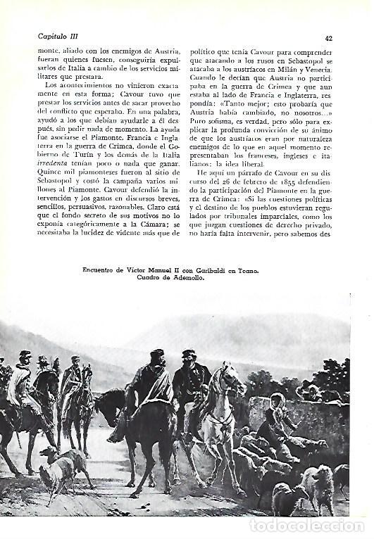 Otros art&iacute;culos de coleccionismo en papel: LAMINA 41219: Encuentro de Victor Manuel II con Garibaldi - Pijoan