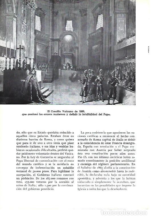 Outros artigos de papel: LAMINA 41222: El Concilio Vaticano de 1868 - Pijoan