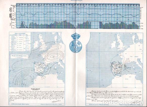 Paper Collecting Others: LAMINA ESPASA V52830: Grafico boletines Observatorio Meteorologico Madrid enero 1914 y diciembre 191