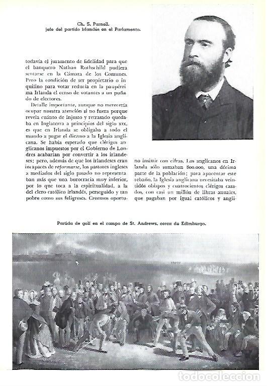 Otros art&iacute;culos de coleccionismo en papel: LAMINA 41234: Ch. S, Parnell y partida de golf en Edimburgo - Pijoan