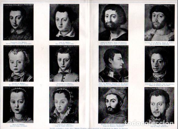 Otros art&iacute;culos de coleccionismo en papel: LAMINA ESPASA V52846: Retratos de los Medicis atribuidos a Bronzino desde 1478 a 1609