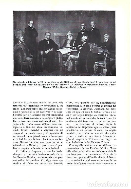 Collectionnisme Papier divers: LAMINA 41262: Consejo de Ministros de 1862 con Lincoln - Pijoan