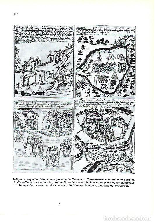 Collectionnisme Papier divers: LAMINA 41292: Dibujos del manuscrito La conquista de Siberia - Pijoan