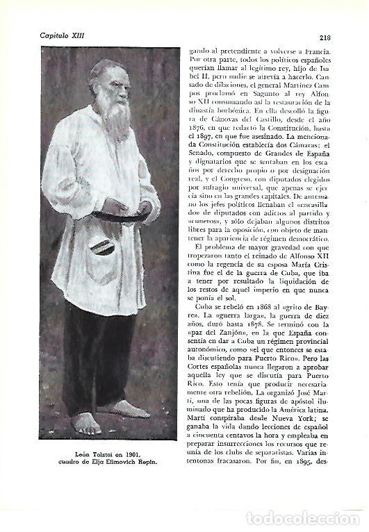 Otros art&iacute;culos de coleccionismo en papel: LAMINA 41307: Leon tolstoi en 1901 - Pijoan