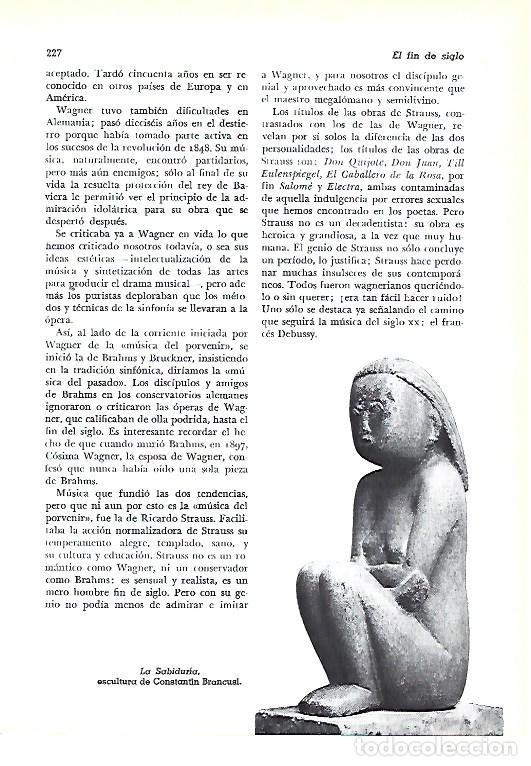 Collectionnisme Papier divers: LAMINA 41312: La Sabiduria, por Brancusi - Pijoan