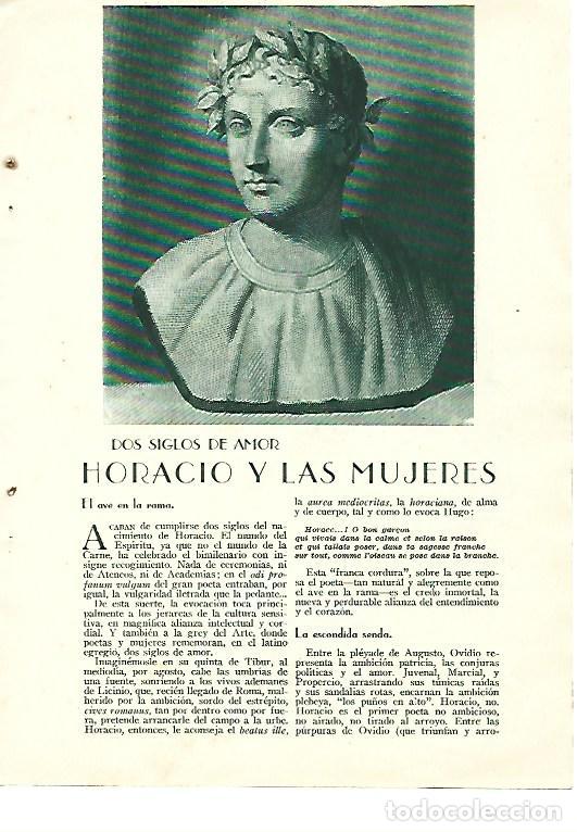 Otros art&iacute;culos de coleccionismo en papel: LAMINA 41402: Horacio - VVAA