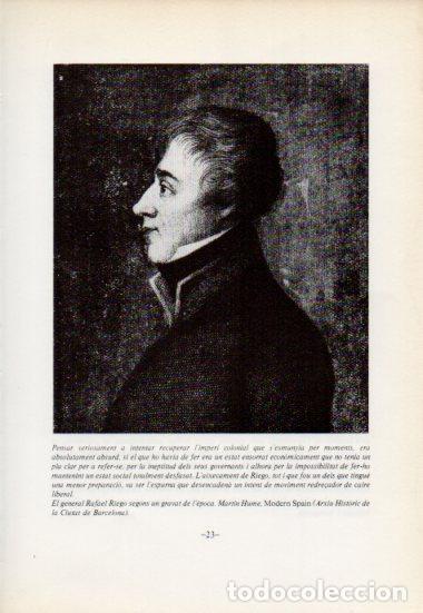 Paper Collecting Others: LAMINA V54019: General Rafael Riego, gravat de l'epoca - Antoni Rovira i Virgili