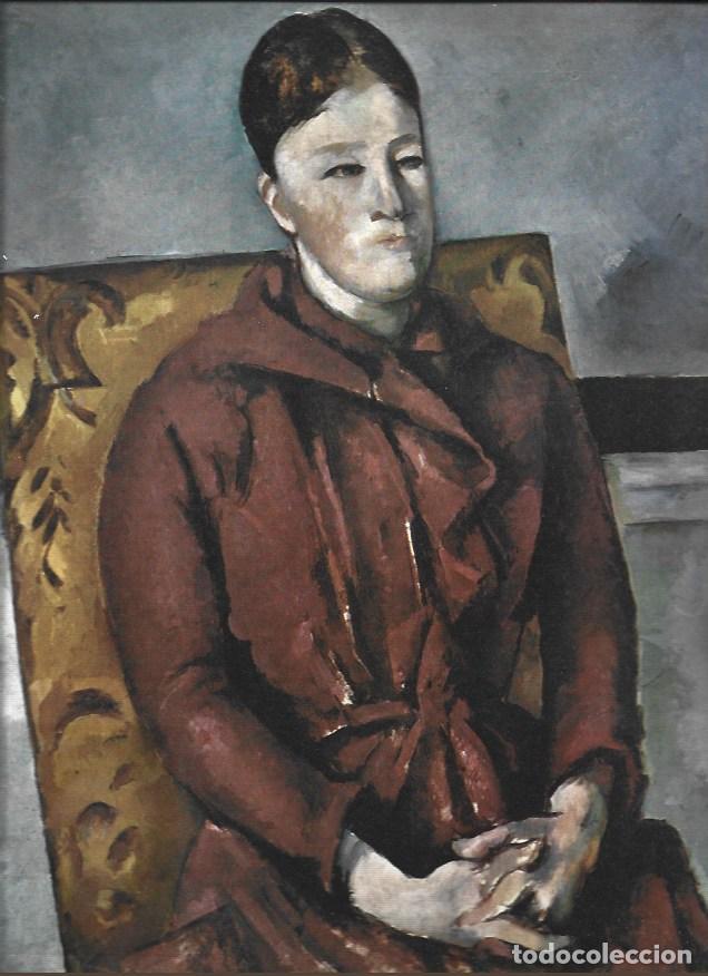 Altri oggetti di carta: LAMINA 41600: La se&ntilde;ora Cezanne en un sillon amarillo, por Paul Cezanne - Luis Monreal