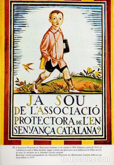 Sammelleidenschaft Andere Papierartikel: LAMINA V54136: Cartell Associacio Protectora Ensenyament Catalana per J. Obiols 1919 - Antoni Rovira