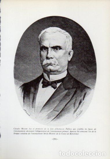 Sammelleidenschaft Andere Papierartikel: LAMINA V54103: Retrat de Claudio Moyano - Antoni Rovira i Virgili