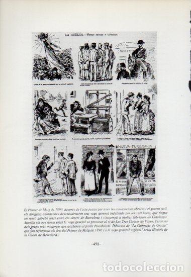 Collectionnisme Papier divers: LAMINA V54139: Dibuixos vaga general 1 maig 1890 Barcelona - Antoni Rovira i Virgili