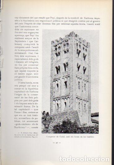 Collectionnisme Papier divers: LAMINA V54161: Campanar Abadia de Sant Miquel de Cuixa, Codelet - Antoni Rovira i Virgili