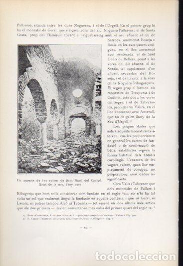 Collectionnisme Papier divers: LAMINA V54166: Ruines de Sant Marti del Canigo any 1900 - Antoni Rovira i Virgili
