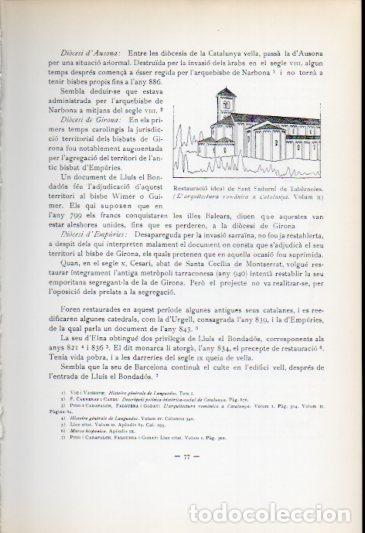 Collectionnisme Papier divers: LAMINA V54176: Monestir de Sant Sadurni de Tabernoles, restauracio ideal - Antoni Rovira i Virgili