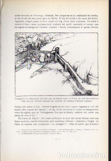 Collectionnisme Papier divers: LAMINA V54148: Pont de Besalu restauracio ideal - Antoni Rovira i Virgili