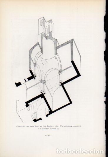 Collectionnisme Papier divers: LAMINA V54159: Estructura de Sant Pere de les Puelles - Antoni Rovira i Virgili