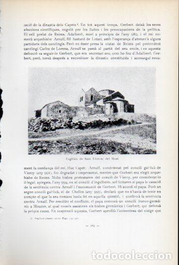 Collectionnisme Papier divers: LAMINA V54208: Esglesiia de Sant Lloren&ccedil; de Munt - Antoni Rovira i Virgili
