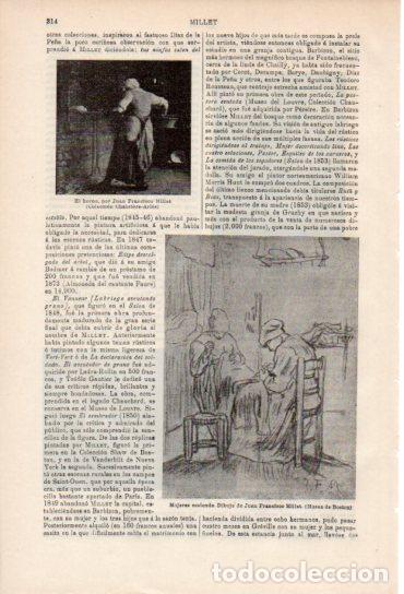 Otros art&iacute;culos de coleccionismo en papel: LAMINA ESPASA V54910: El horno y mujeres cosiendo por J. Francisco Millet - Varios