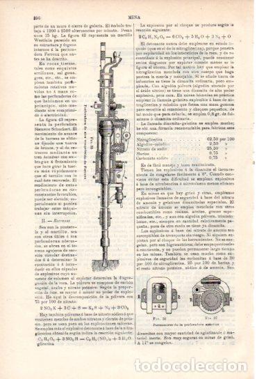 Otros art&iacute;culos de coleccionismo en papel: LAMINA ESPASA V54918: Mina, perforadora de aire comprimido de Ferroux - Varios