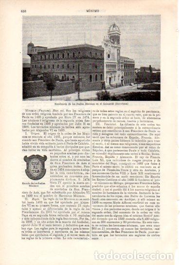Collectionnisme Papier divers: LAMINA ESPASA V54950: Residencia de los frailes Minimos en el Guinardo, Barcelona - Varios