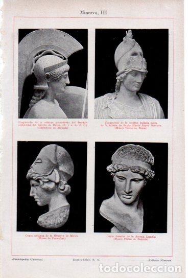 Collectionnisme Papier divers: LAMINA ESPASA V54938: Minerva bustos - Varios