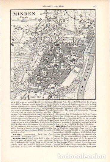 Collectionnisme Papier divers: LAMINA ESPASA V54932: Plano de Minden - Varios