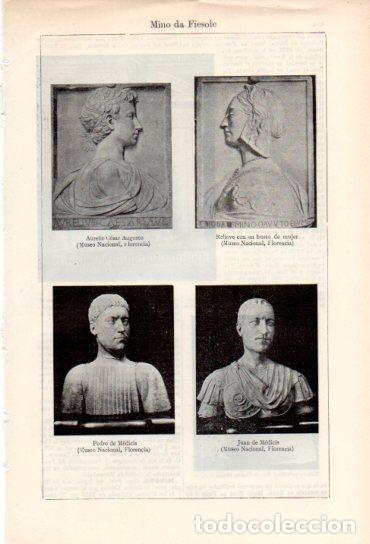 Sammelleidenschaft Andere Papierartikel: LAMINA ESPASA V54953: Mino da Fiesole obras varias - Varios