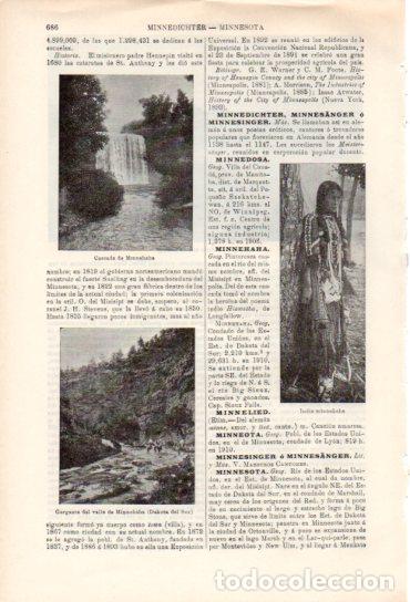 Sammelleidenschaft Andere Papierartikel: LAMINA ESPASA V54952: Cascada e india de Minnehaha - Varios
