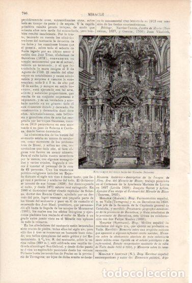 Otros art&iacute;culos de coleccionismo en papel: LAMINA ESPASA V54962: Monasterio del Miracle altar mayor - Varios